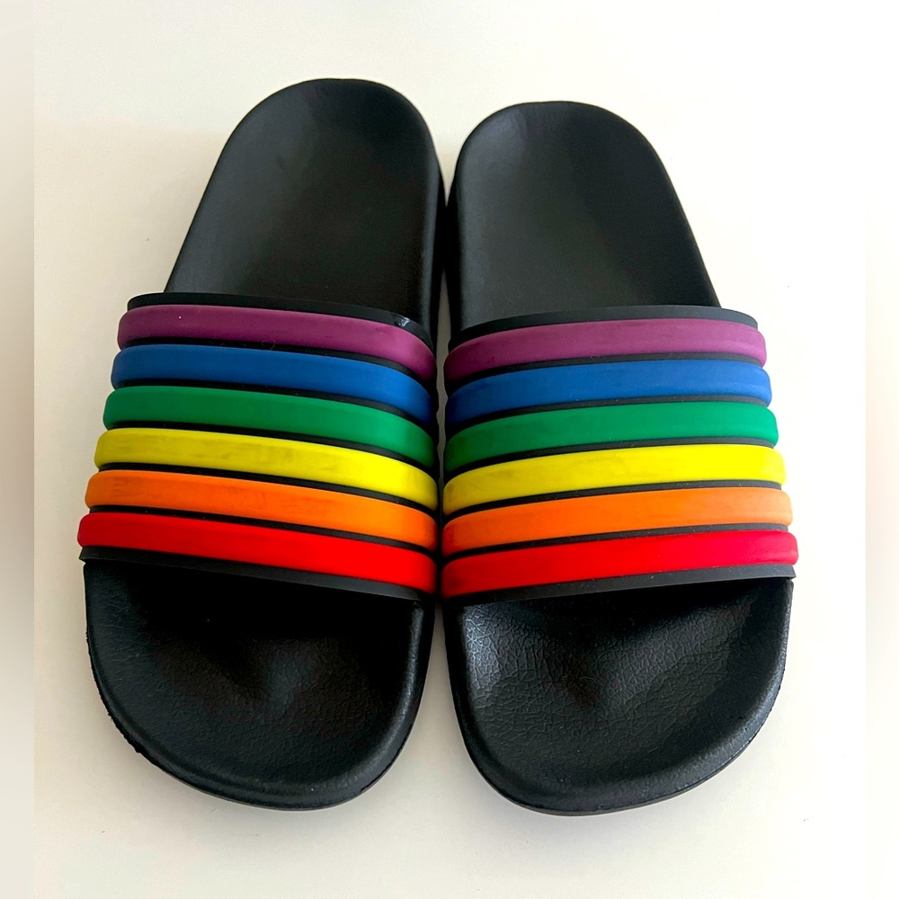 Slide Rainbow Straps Women's Black